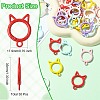 30Pcs 6 Colors Zinc Alloy Spring Gate Rings KEYC-CJ0001-17-2