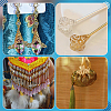 Brass Filigree Bead Caps KK-PH0034-61-5