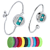 1Pc Stainless Steel Open Cuff Bangles BJEW-SC0001-55D-1