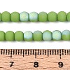 Frosted Opaque Glass Beads Strands GLAA-T032-P4mm-MBB06-4