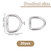 20Pcs Iron D Rings IFIN-DC0001-10-2