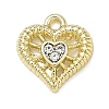 Alloy with Crystal Rhinestone Charms AL-CBA7C55-01G-1