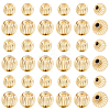 100Pcs 2 Styles Brass Grooved Beads KK-BBC0028-38-7