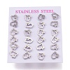 Tarnish Resistant 304 Stainless Steel Stud Earrings EJEW-N045-04P-2