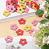 108Pcs Dyed Wooden Decotations AJEW-FH0007-95-4