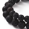 Couples Natural Lava Rock Stretch Bracelets BJEW-JB03315-01-3