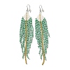 Bohemia Woven Glass Seed Bead Dangle Earrings EJEW-A046-04B-1