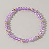 Glass Beads Stretch Bracelets for Women WC7526-5-1