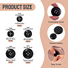 25Pcs 5 Styles 4-Hole Resin Buttons BUTT-TA0001-49-4