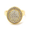 Brass Micro Pave Cubic Zirconia Rings RJEW-R145-02G-2