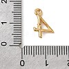 Brass Micro Pave Cubic Zirconia Charms KK-P340-24G-04-3
