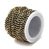 Handmade Brass Enamel Oval Link Chains CHC-L053-08G-06-3
