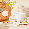 100Pcs Mother's Day Flat Round Gold Stamp Word Happy Mother' Day Hanging Tag DIY-SP0003-88A-3