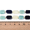 Natural Sodalite & Flower Amazonite & Lemon Quartz Beads Strands G-N358-02A-07-5