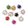 Alloy Rhinestone Pendants ALRI-C008-58LG-1