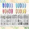 Stainless Steel DIY Nail Art Templates MRMJ-WH0098-017-3