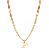 1Pc 304 Stainless Steel Letter Pendant Necklaces NJEW-LP0001-33Y-G-1