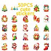 50Pcs Christmas Theme Cartoon Paper Stickers DIY-P085-09-6