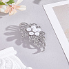 1Pc Flower Alloy Rhinestone Brooches JEWB-LP0004-16-1