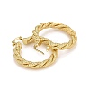 Rack Plating Brass Twist Rope Hoop Earrings for Women EJEW-C014-02G-2