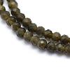 Natural Golden Sheen Obsidian Beads Strand G-E411-34-3mm-3