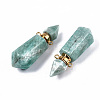 Faceted Natural Amazonite Pendants G-T131-15E-3