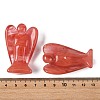 Synthetic Watermelon Stone Glass Carved Angle Figurines GG-CBA9C2C-A13-3