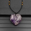 Natural Amethyst Pendant Necklaces XA8803-10-1