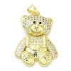 Brass with Cubic Zirconia Pendants KK-K340-01G-01-1