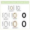 WADORN 240Pcs 8 Style Opaque Spray Painted Acrylic Linking Rings OACR-WR0001-03-2