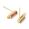 Brass Micro Pave Cubic Zirconia Earring Findings KK-A205-10G-02-2