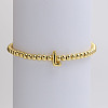 Brass Beaded Stretch Bracelets for Women FS-WG560D0-12-1