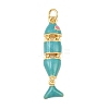 Brass Enamel Pendants KK-P339-24G-03-1