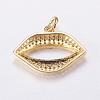 Brass Micro Pave Cubic Zirconia Charms ZIRC-E135-33-3