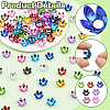 120Pcs 10 Colors Acrylic Bead Caps OACR-SP0001-94-3