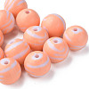 Opaque Striped Acrylic Beads MACR-S373-27B-08-3