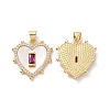 Brass Micro Pave Cubic Zirconia Pendants ZIRC-F134-22G-03-1