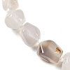 Natural White Agate Nuggets Beaded Necklaces for Women Men NJEW-K388-01S-2