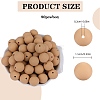 80Pcs Round Silicone Focal Beads SIL-SZ0001-24-08-2