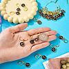 26Pcs Flat Round with Letter A~Z Alloy Enamel Pendant Locking Stitch Markers HJEW-TAC0087-6