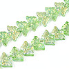 Transparency Electroplate Glass Beads Strands GLAA-T023-39A-07-1