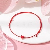 10Pcs Alloy Enamel Heart Braided Bead Bracelets Set BJEW-JB09740-01A-2