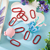 10Pcs Alloy Spring Gate Rings FIND-TA0009-25F-5