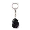 Natural Gemstone Teardrop with Spiral Pendant Keychain KEYC-A031-02P-3