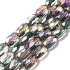 Transparent Electroplate Glass Beads Strands EGLA-F150-HP03-1
