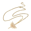 304 Stainless Steel Micro Pave Clear Cubic Zirconia Pendant Necklaces for Women NJEW-Z103-01G-06-4