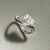 Brass Pave Single Cubic Zirconia Finger Rings for Women ZK8046-6-2