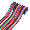 2 Rolls 2 Style Stripe Pattern Printed Polyester Grosgrain Ribbon OCOR-TA0001-38A-8