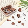 Olycraft Walnut Wood Stud Earring Findings DIY-OC0005-42P-6