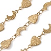 Hammered 304 Stainless Steel Triangle & Moon Link Chains SA-CBA21A8-01G-03-1